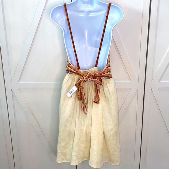 Lucca Thessa Off White Multi Knit Shift Dress Size Largw - Picture 4 of 14